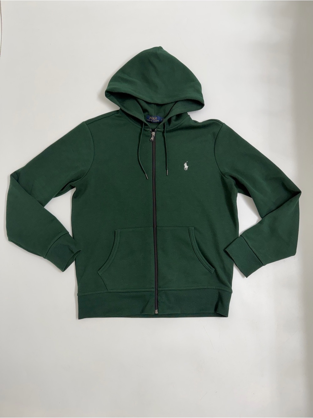 Polo Ralph Lauren Men’s M Forest Green Full Zip Hoodie Pony Logo Sweatshirt